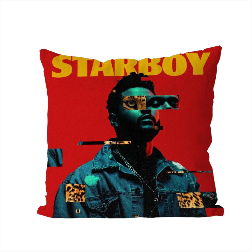 Наволочка для подушки The Weeknd для автомобиля, дивана, декоративная для дома, двусторонняя печать, плюшевая квадратная подушка-плед, чехол
