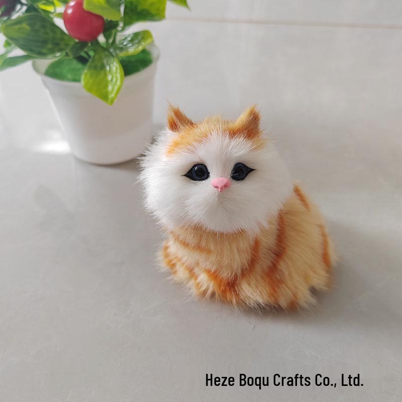 Мини-фигурка мяукающего котенка - Ручная работа, животное-украшение для сувенирных магазинов и достопримечательностей