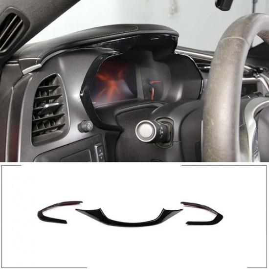 Glossy Black Dashboard trument Panel Trim for Corvette C7 2014-