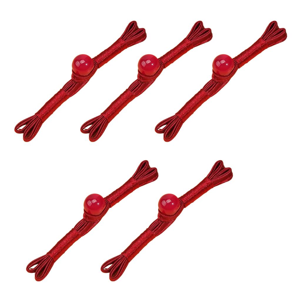 5PCS Chinese Cheongsam Buttons Traditional Costume Ornament Closure Buttons for Sewing Sweater Cardigan Evening Gowns