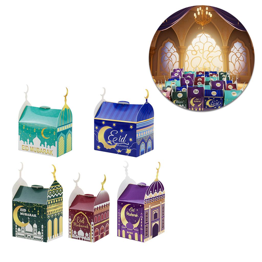 Pack of 30 Intricate Candy Cardboard Box Chocolate Holders for Eid Weddings Birthdays Muslims Festival Decoration