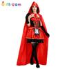 Хэллоуин Праздничная Вечеринка Красная Ведьма Демон Жнец Косплей Сценический Костюм