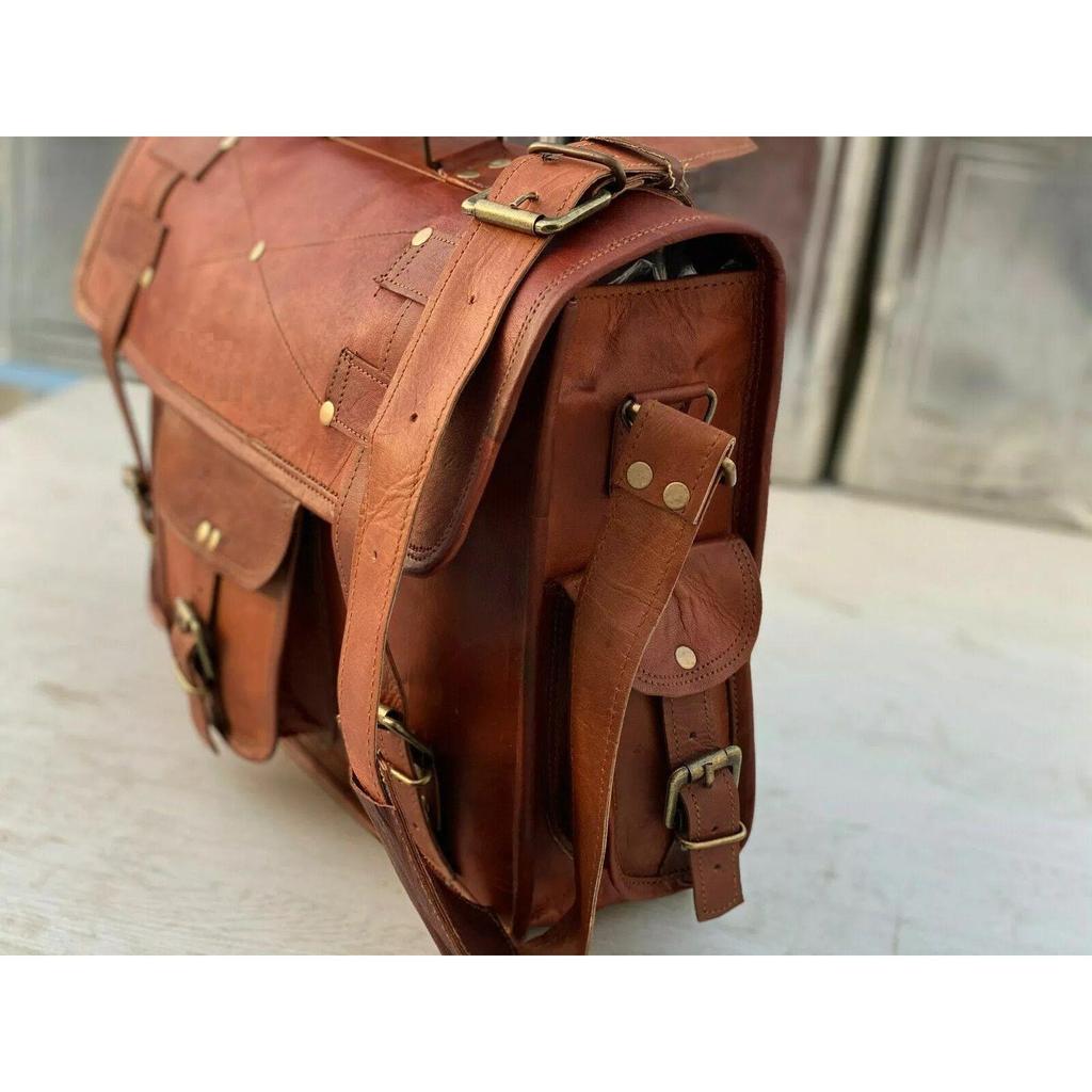 Винтажный портфель-саквояж кожаный сумка-мессенджер для ноутбука на плечо мужской