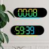 RGB LED Цифровые Настенные Часы - Большой Экран, Смена Цвета, Многофункциональные для Гостиной