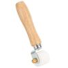 28mm 1.1in PTFE Hand Pressure Roller 2‑Way Bearing Wooden Handle Heat‑Resistant Welding