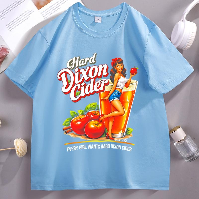Смешная футболка с надписью Hard Dixons Cider Drinking Vintage Apple Alcohol Label Футболка Сельский Стиль Юмор Графические Футболки Круглый Вырез Одежда