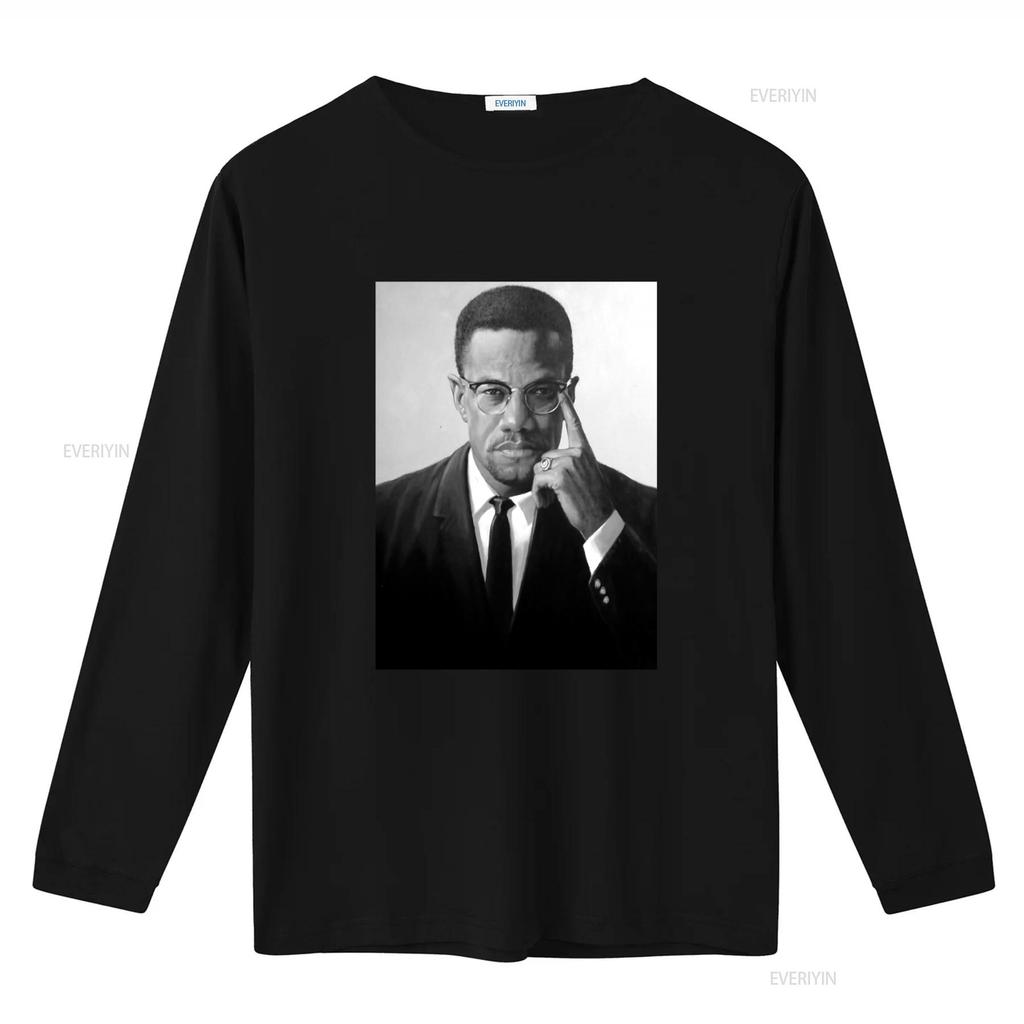 Malcom X Tribute African American Pride Black History Month Lives Matter T Shirt vintage Washed streetwear Stretched Slightly