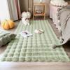 Soft Rabbit Fur Mat For Bedroom Floor Carpet Fluffy Warm Sofa Mat Bedside Rug