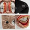 Breathable Horror Mask Halloween Mask, with Hollow Realistic Fangs, Lightweight Unique Party PU Foam Grimace for Cosplay Costume Props Skin-friendly