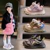 Обувь для девочек 2025 весна новая детская спортивная обувь для детей среднего и старшего возраста поворотная пряжка девочки легкие нескользящие кроссовки папы