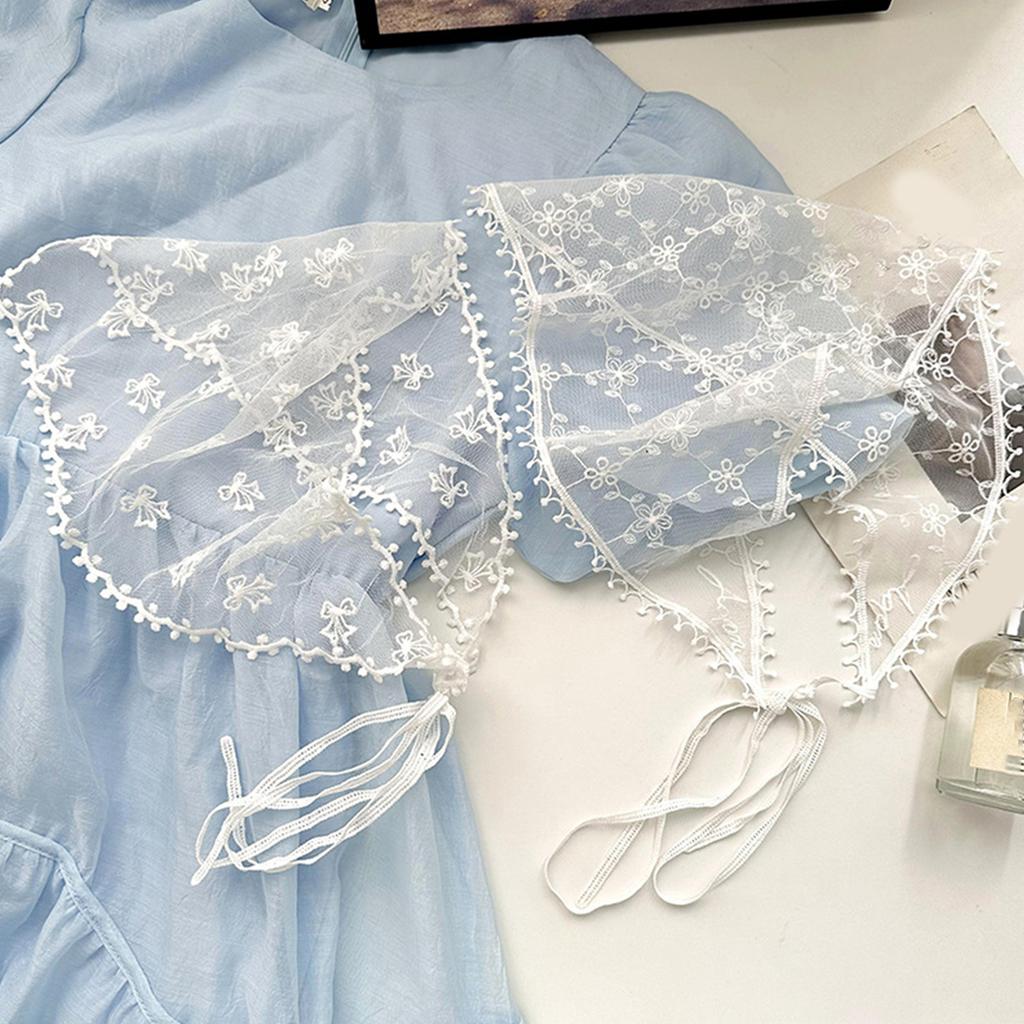 Country Styles Lace Triangle Wrap Embroidered Headscarf Bandanas for Photo Props and Home Decors Fashion Enthusiasts