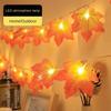 Hanging LED String Light Halloween Pumpkin String Lamp Maple Leaves Garland  Home Decoration