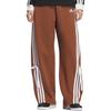 Штаны с широкими штанинами Essentials 3-Stripes Коричневый Женские KG3856