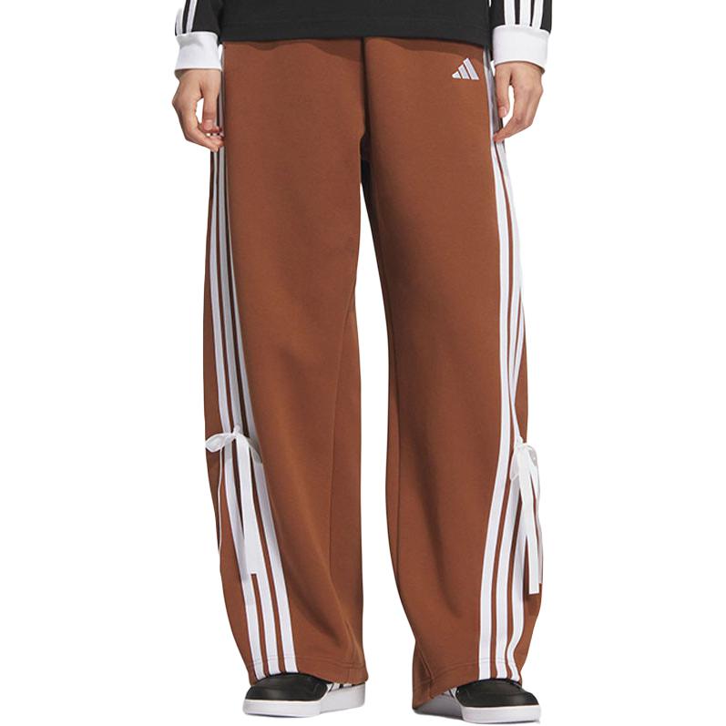 adidas Штаны с широкими штанинами Essentials 3-Stripes Коричневый Женские KG3856