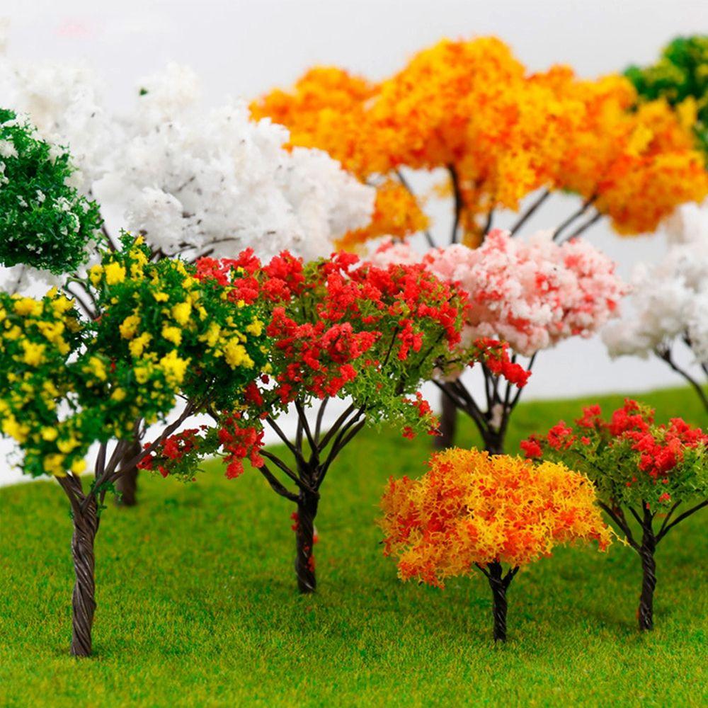 Artificial Scenery Trees Railroad Decoration Miniature Flower Tree Building Landscape Accessories