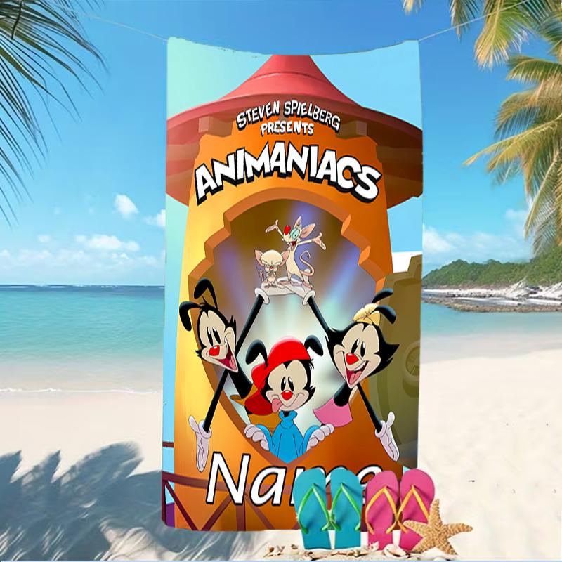 Customizable personalized beach towels Animaniacs themed designs.Suitable for the beach, yoga, sports;ideal as beach accessories