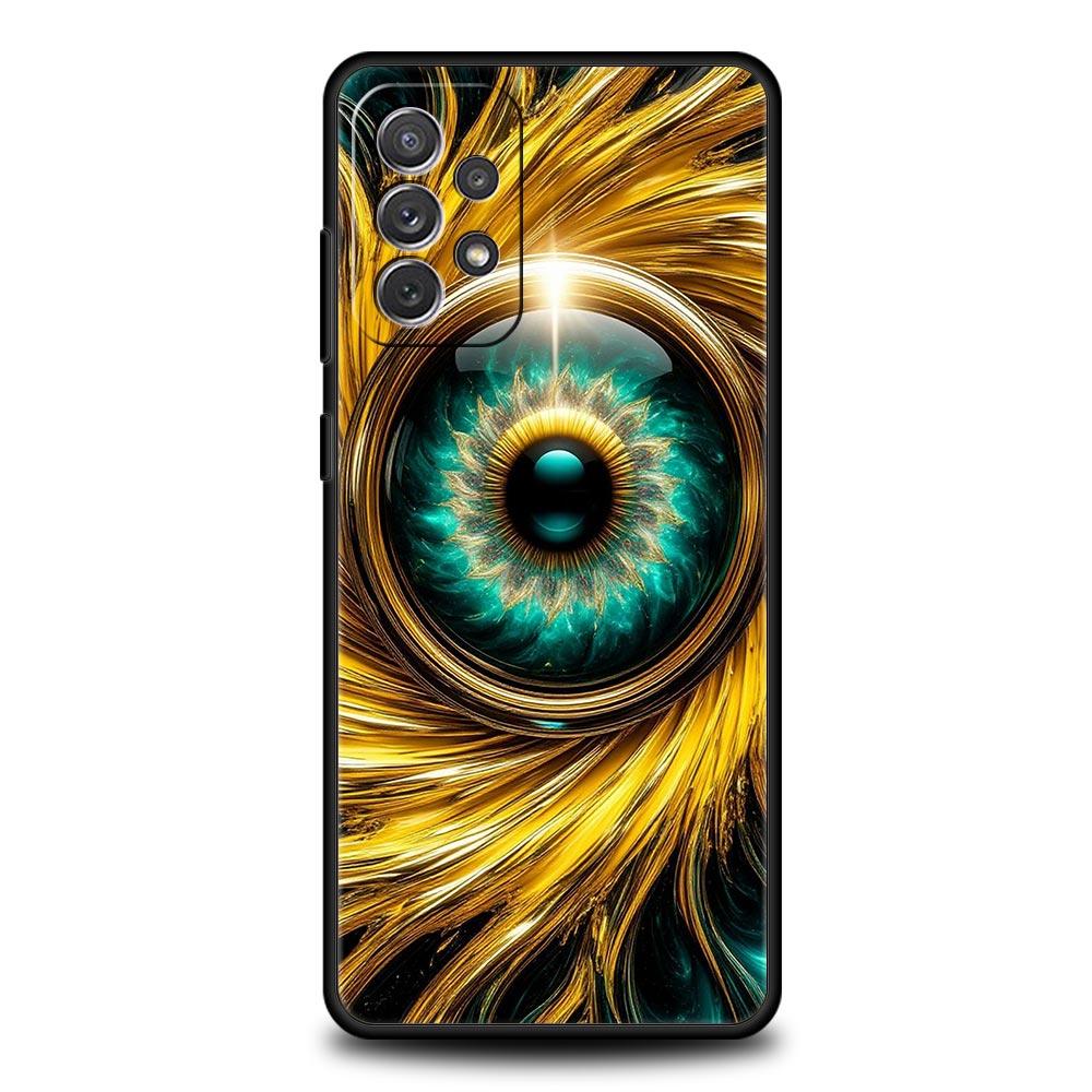 Модный Чехол для Телефона с Накладными Ресницами для Samsung Galaxy A55 A35 A15 A14 A13 A25 A54 A51 A71 A72 A73 A32 A52 A41 5G Мягкий ТПУ Корпус