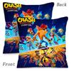 Мультяшные Наволочки для Подушек Crash Bandicoot Мультяшные Декоративные Наволочки для Дивана Домашние Двусторонние Короткий Плюш Милые Наволочки
