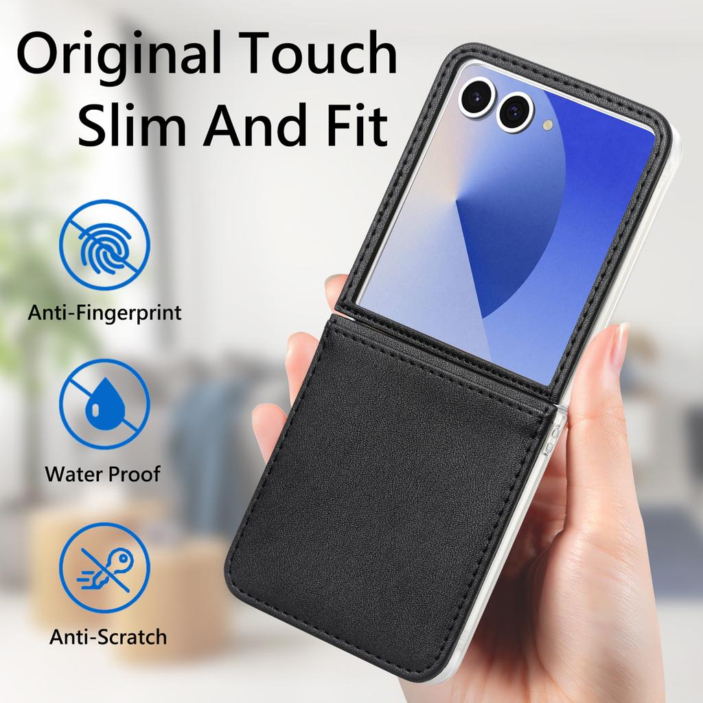 Кожаная сумка-чехол с держателем для карт класса люкс для Samsung Galaxy Z Flip7 5G Flip5 Flip 7 6 Flip6 Flip4 Flip 5 4 3 2 Flip3 Flip2