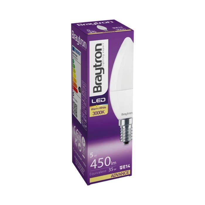 Ampoule LED flamme 5W (Eq. 35W) E14 3000K