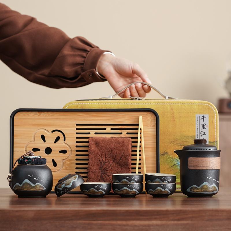 Camping Tea Set Aoyama Flying Bird Lingxue Pot Travel Express Cup Event Business Meeting Souvenir