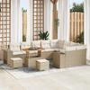 VidaXL 12-piece Garden Sofa Set Beige Polyrattan, Garden and Patio Lounge, Modern, Durable, Lightweight, 3362046