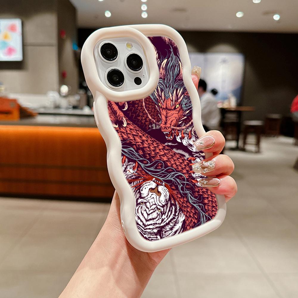 Чехлы для телефонов Ae77 Dragon Design Art защитные для Samsung S24 Plus S23 Ultra A14 A55 A05s A06 Honor X9b Motorola OnePlus Big Wave TPU задняя крышка