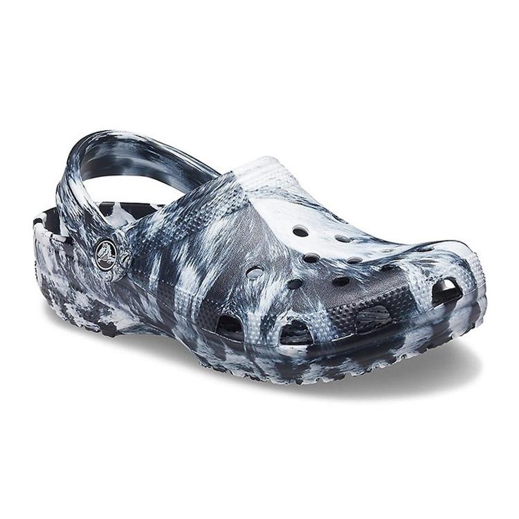 Crocs Пляжные Сандалии Marble Унисекс Черно-Белые 'Black White' 206867-103