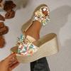 Women Wedge Slippers Summer 2025 New Women Sandals Beach Flip Flops Trend High Heels Slippers Ladies Pumps Platform Slides Women