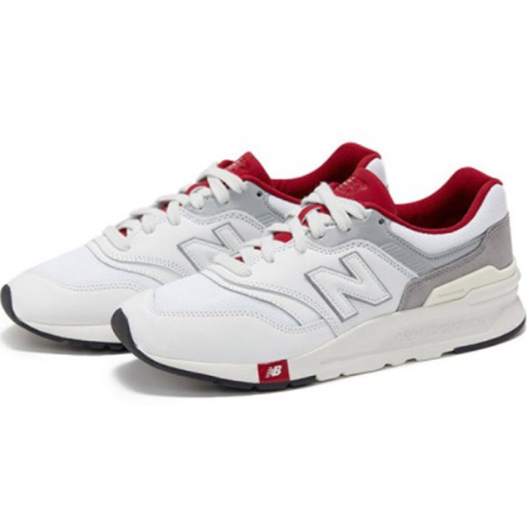 New Balance Nb 997 Versatile Fabric Low Top Running Shoes Unisex Sneakers White Red CM997HGA