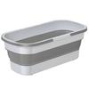 Foldable Soaking Wash Bucket, White, Foldable Washtub, Washing Basket, Washtub, Silicone Washtub, Easy Storage, Cleaning, Outdoor, Car Bucket, Fishing