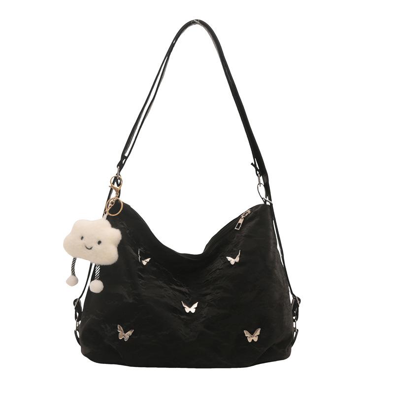 Мягкая кожа бабочка большая вместимость высокая ценность нежная наплечная сумка 2025 лето новая женская наплечная сумка-мессенджер тоут