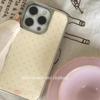 Корейский чехол в светло-желто-розовую точку для iPhone 17 16e 16 15 14 13 12 11 Pro Max X XR Air Plus, роскошный, прозрачный, мягкий.