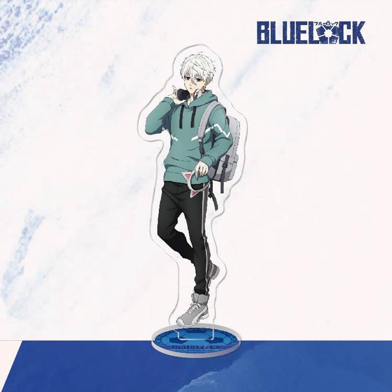 Модель подставки с синим замком, брелок для ключей Isagi Yoichi Bachira Meguru Kira Ryosuke Chigiri Hyoma, украшение для стоящего знака