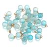 30pcs/Lot 8mm Round Gradient Color Lampwork Charms with Golden powder Loose Spacer Glass Beads Pendant DIY Necklace Earrings