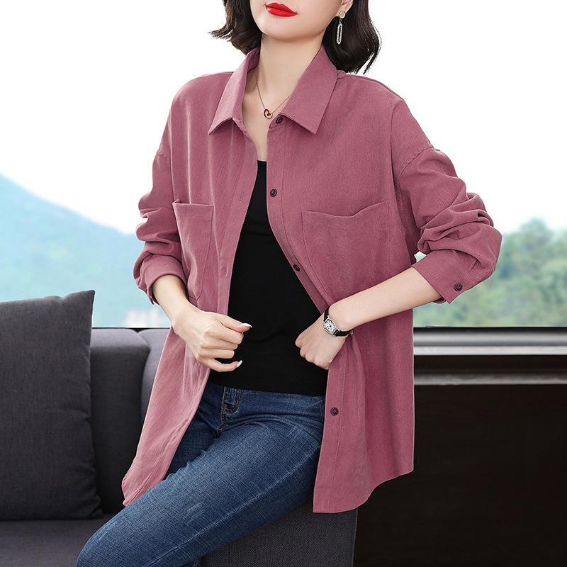 Elegant Ladies Shirts Mom Temperament Casual Petite Shirt Women's Fall Large Size Loose Foreign-style Fashion Shirt Blouse Personalized Clothes