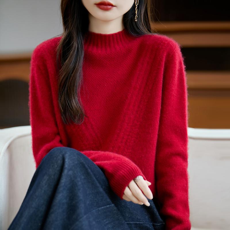 Женский кашемировый свитер Qinghe кашемир 30% кашемир 70% шерсть осенне-зимний пуловер теплый и модный