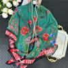 POBING Silk Cashmere Scarf Women Hand Rolled Shawls Fashion Printed Square Scarves Wraps Lady Bandana Big Hijabs Female Foulards