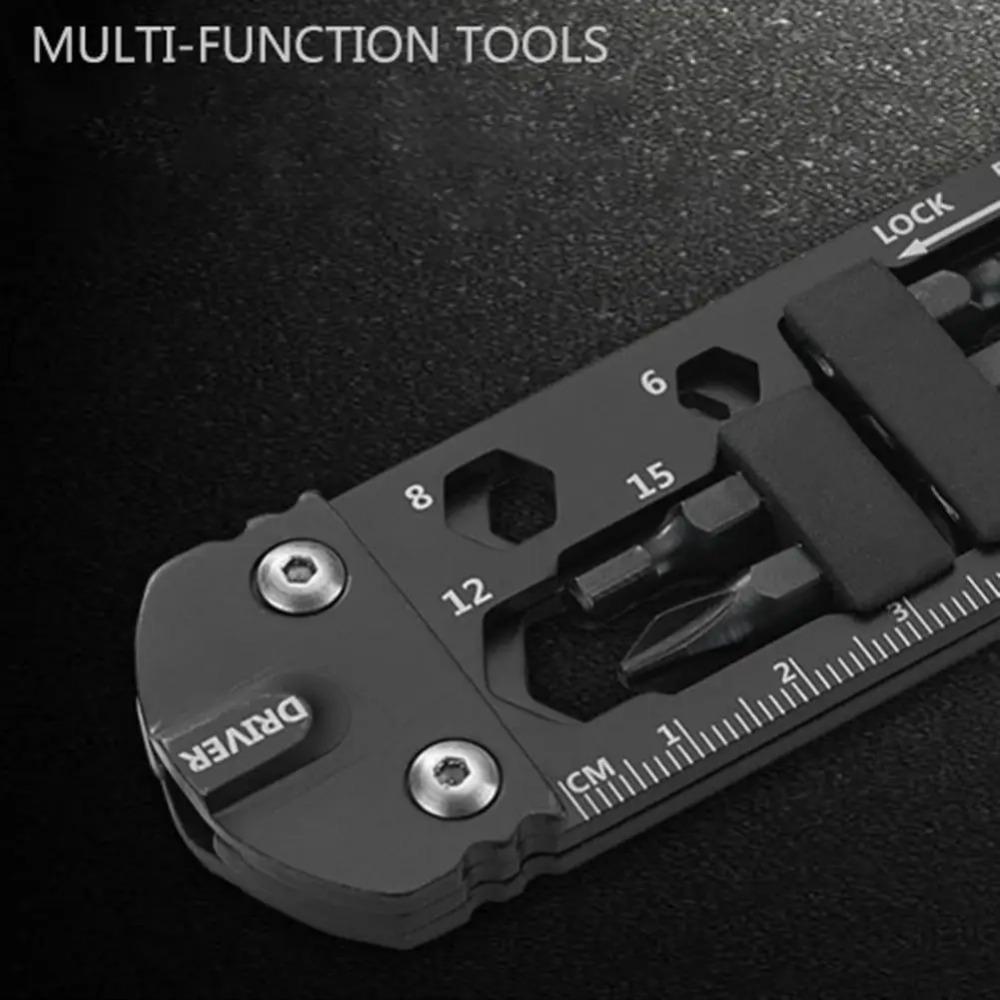 16 в 1 портативная отвертка из нержавеющей стали, линейка, многофункциональный MTB горный велосипедный гаечный ключ, инструмент для ремонта велосипеда