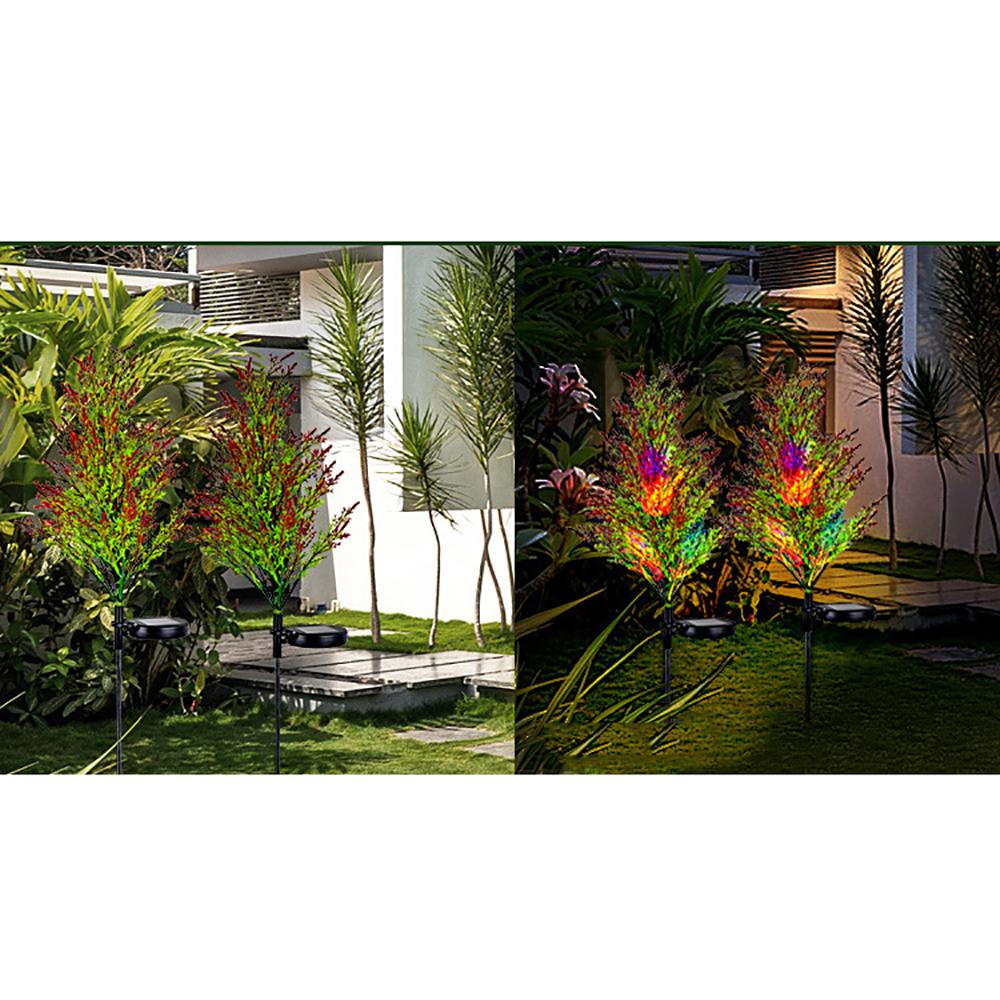 2 шт. Солнечный свет Рождественская елка Уличный Садовый Дорожка Двор Патио Лампа Украшение