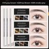 3 PCs Super Fine Eyebrow Pencil Female Eyeliner 2-in-1 Distinct Look Wild Eyebrow Anti-Lasting Non-Hydrophilic Decolorizing
