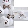 Plush Ayiq Yoqimli Kalit Zanjiri Chiroyli Multfilm Oq Quyon Qo'g'irchoq Sumka Aksessuari Yumshoq O'yinchoq