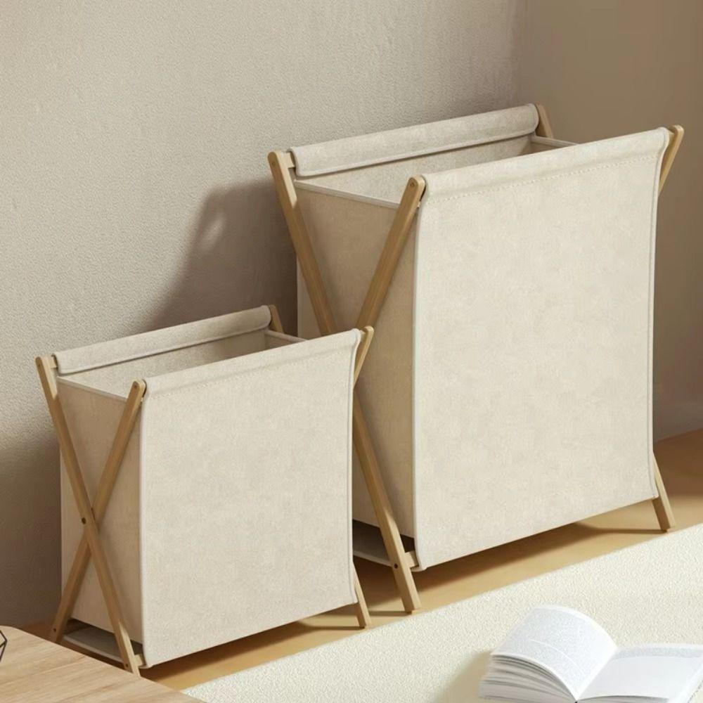 Bamboo Bracket Japanese Clothes Hamper Foldable Collapsible Clothes Bins Toys