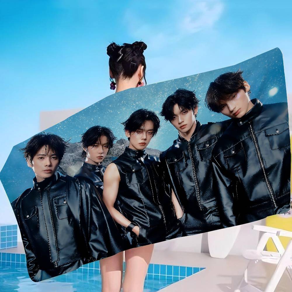 Kpop T-Tomorrow X T-Together TXT Микрофибра Пляжное полотенце Впитывающее Быстросохнущее Мягкое Йога Плавание Курорт Альпинизм Полотенце