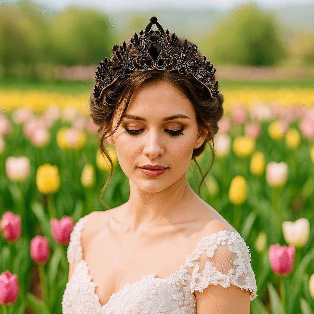 Elegant Baroque Crown Vintage Princess Rhinestone Tiara Ancient Greece Tiara Birthday Head Jewelry