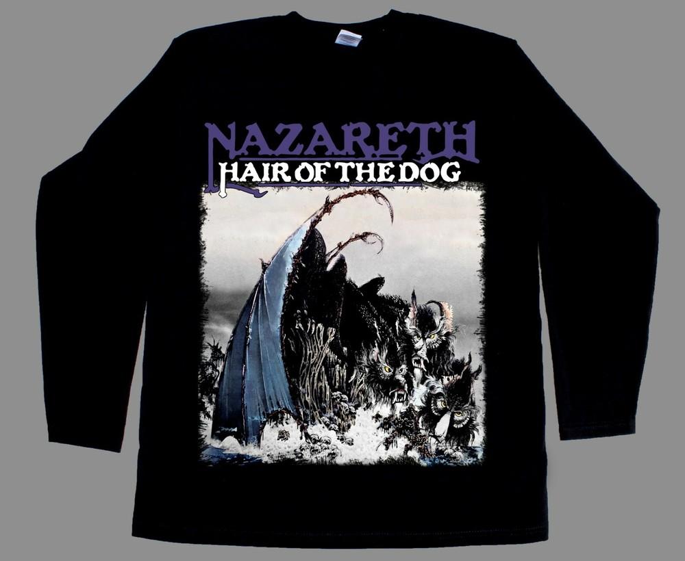 Nazareth hair of the dog75 new black shortlong sleeve tshirt 34xl