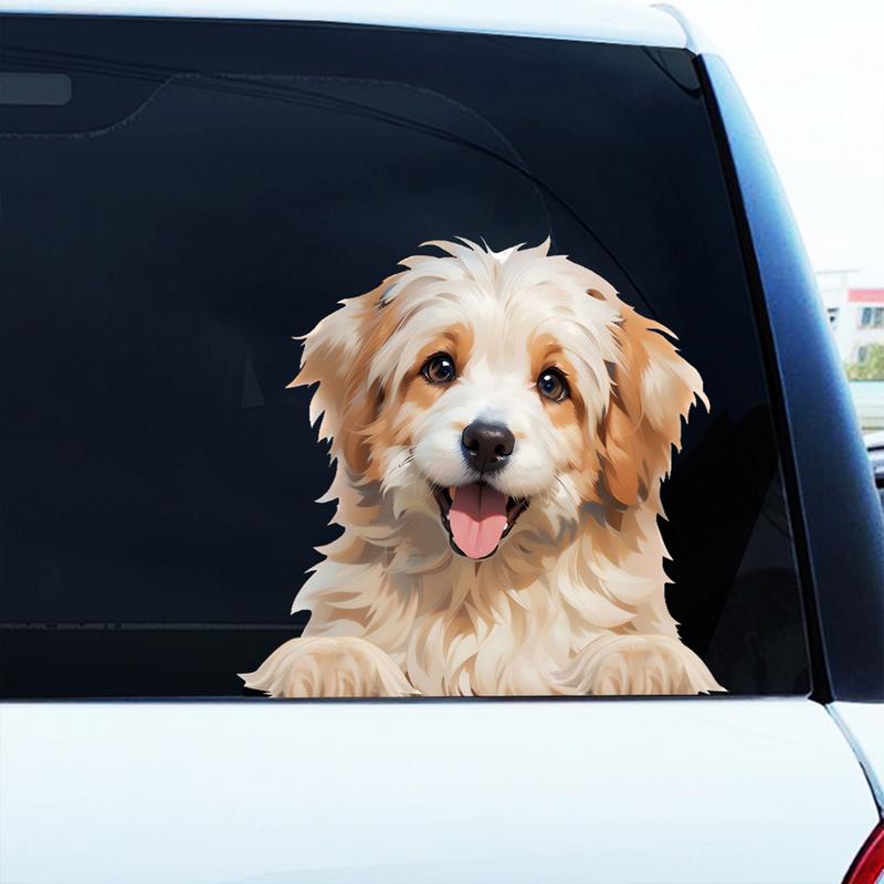 Наклейка с изображением собаки на заднее стекло автомобиля, наклейка на заднее стекло автомобиля, не выцветающая, водонепроницаемая, для ноутбука, двери, бокового окна, грузовиков, наклейки с изображением собаки