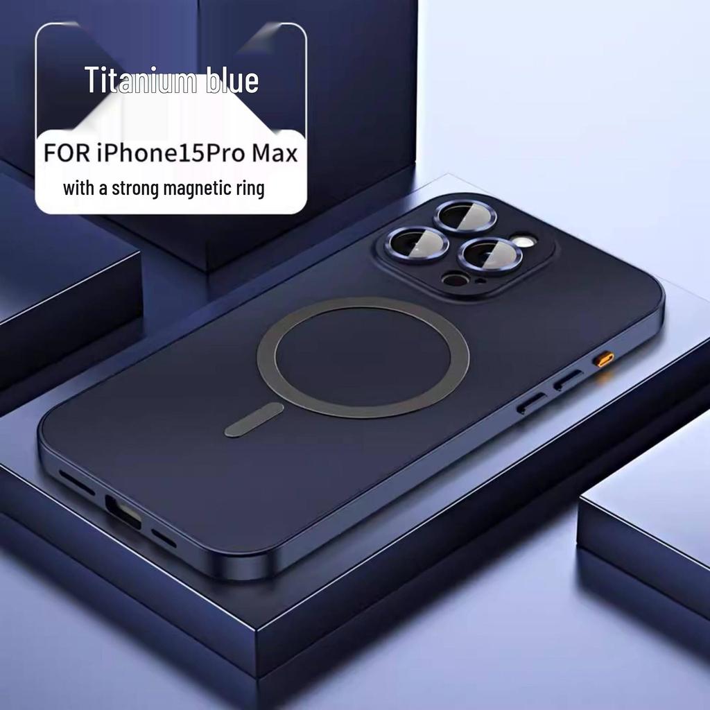 Королевская металлическая пряжка Яблоко 17pro/17promax Магнитный противоударный матовый чехол для телефона