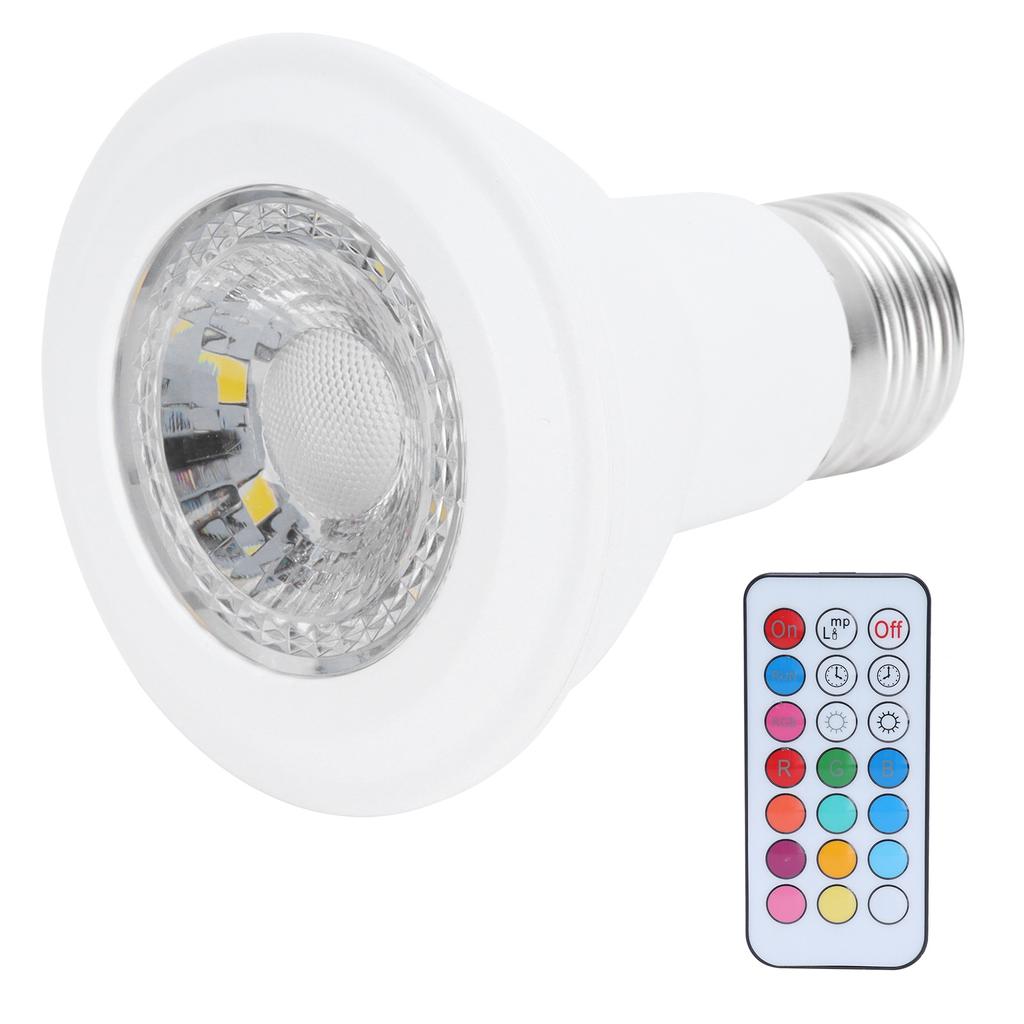 Прожектор RGBW мощностью 10 Вт с дистанционным управлением и таймером. Лампочка с изменяемым цветом E27 85?265В