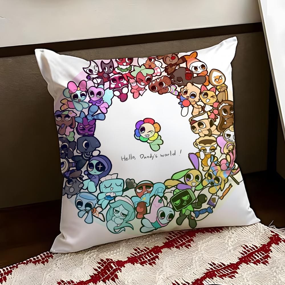 Game DDandys WWorld Cushion Cover Reversible Soft Durable Pillow Cover Home Car MultiScene Use for Daily Comfort